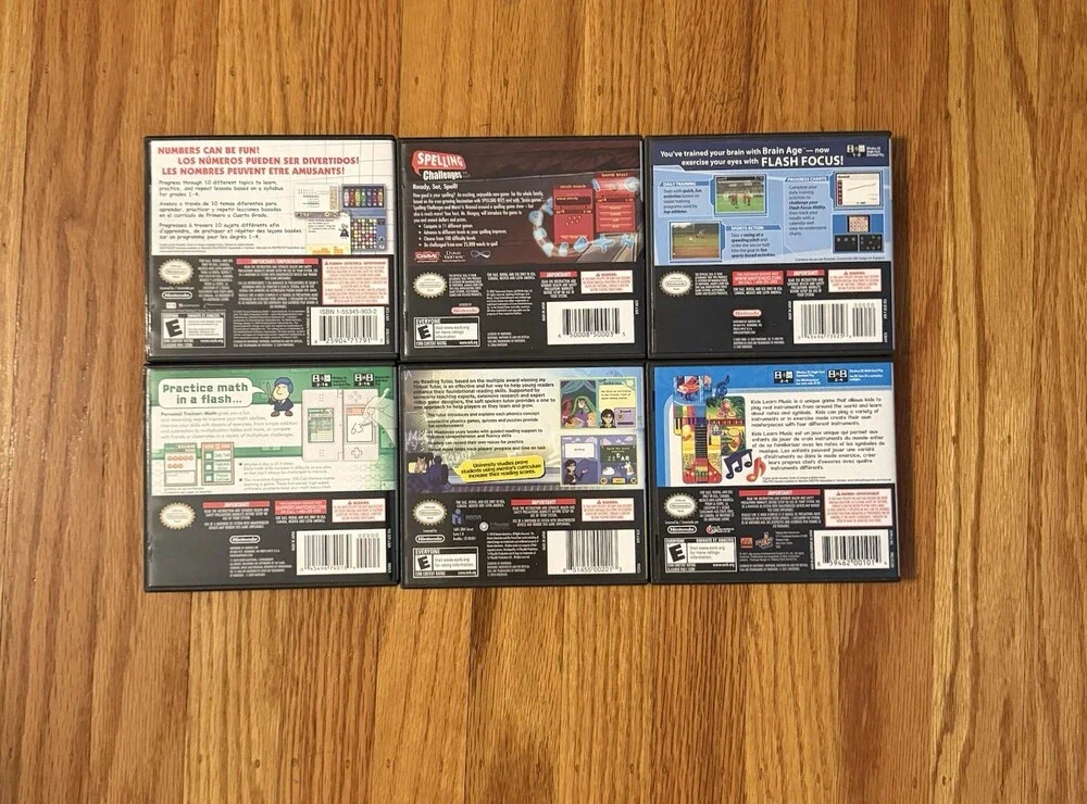 Nintendo DS Educational Game Bundle: Math, Reading, Spelling, Music, Flash Focus